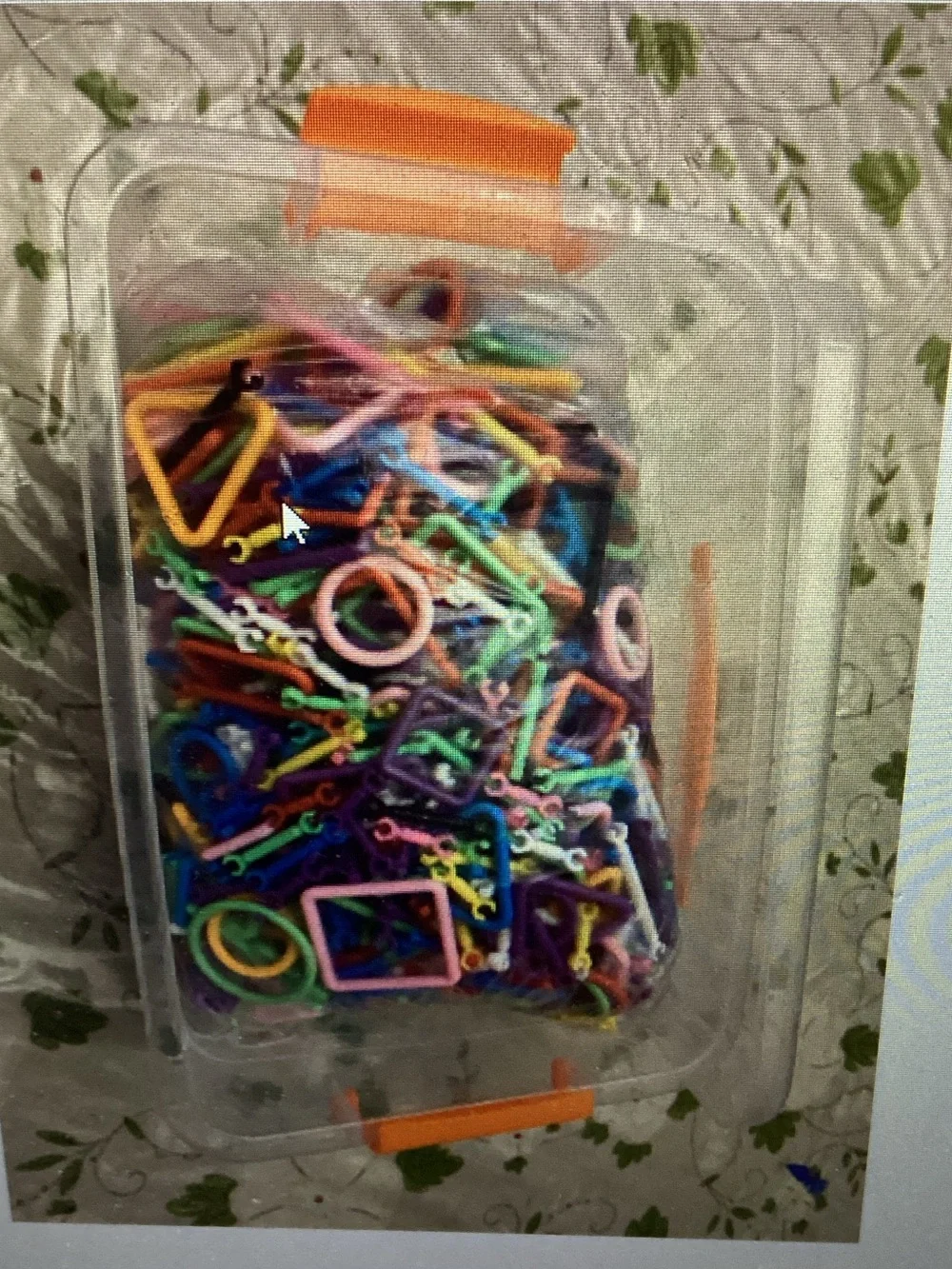 Assorted Colorful Plastic Building Connectors with Storage Box